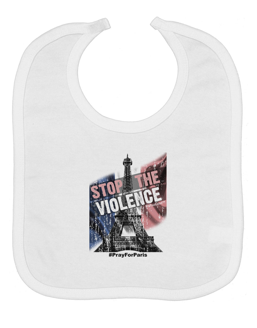 Distressed Paris Stop The Violence Baby Bib