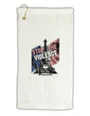 Distressed Paris Stop The Violence Micro Terry Gromet Golf Towel 16 x 25 inch-Golf Towel-TooLoud-White-Davson Sales