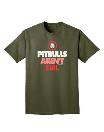 Distressed Pitbulls Aren't Evil Adult Dark T-Shirt-Mens T-Shirt-TooLoud-Military-Green-Small-Davson Sales