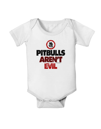 Distressed Pitbulls Aren't Evil Baby Romper Bodysuit-Baby Romper-TooLoud-White-06-Months-Davson Sales