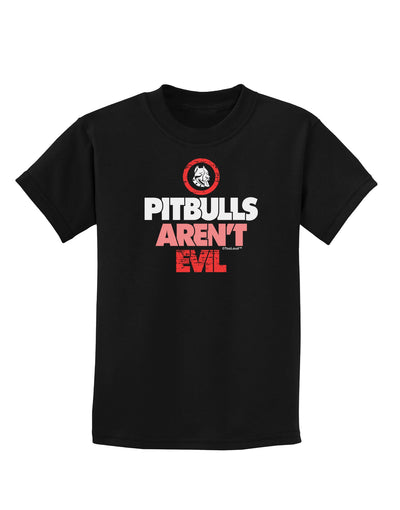 Distressed Pitbulls Aren't Evil Childrens Dark T-Shirt-Childrens T-Shirt-TooLoud-Black-X-Small-Davson Sales