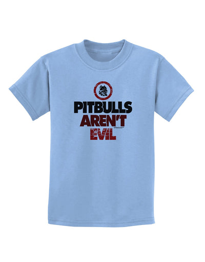 Distressed Pitbulls Aren't Evil Childrens T-Shirt-Childrens T-Shirt-TooLoud-Light-Blue-X-Small-Davson Sales