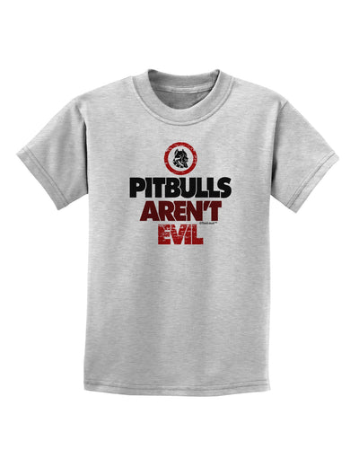 Distressed Pitbulls Aren't Evil Childrens T-Shirt-Childrens T-Shirt-TooLoud-AshGray-X-Small-Davson Sales