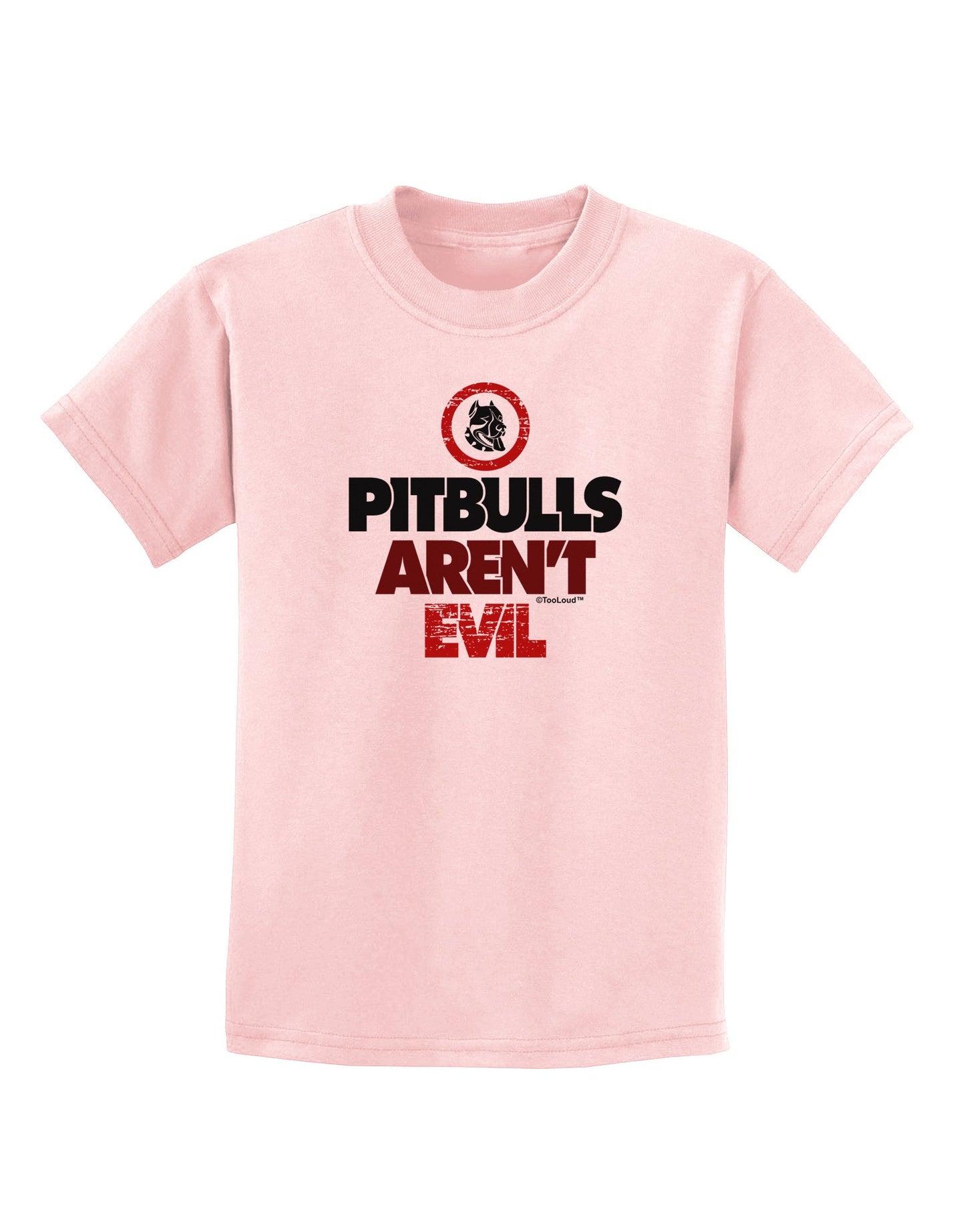 Distressed Pitbulls Aren't Evil Childrens T-Shirt-Childrens T-Shirt-TooLoud-PalePink-X-Small-Davson Sales