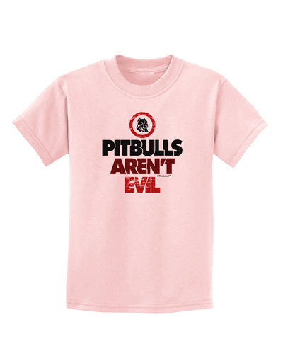 Distressed Pitbulls Aren't Evil Childrens T-Shirt-Childrens T-Shirt-TooLoud-PalePink-X-Small-Davson Sales