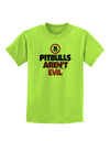 Distressed Pitbulls Aren't Evil Childrens T-Shirt-Childrens T-Shirt-TooLoud-Lime-Green-X-Small-Davson Sales