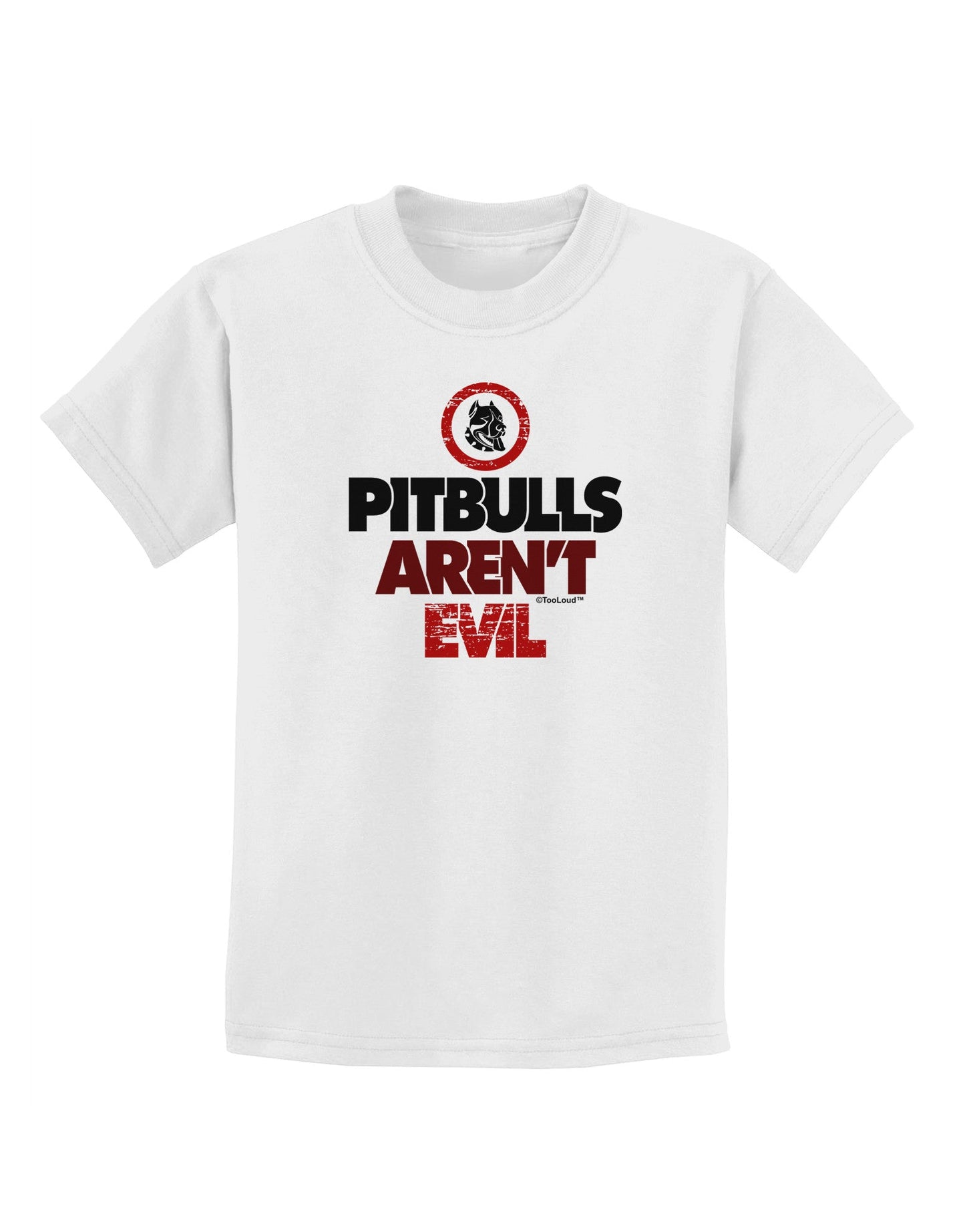 Distressed Pitbulls Aren't Evil Childrens T-Shirt-Childrens T-Shirt-TooLoud-White-X-Small-Davson Sales
