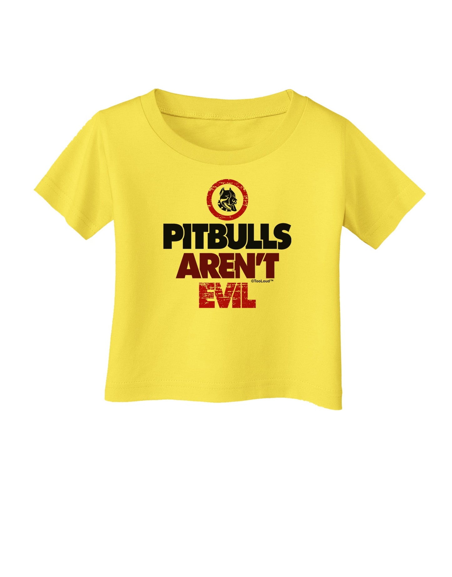 Distressed Pitbulls Aren't Evil Infant T-Shirt-Infant T-Shirt-TooLoud-Yellow-06-Months-Davson Sales