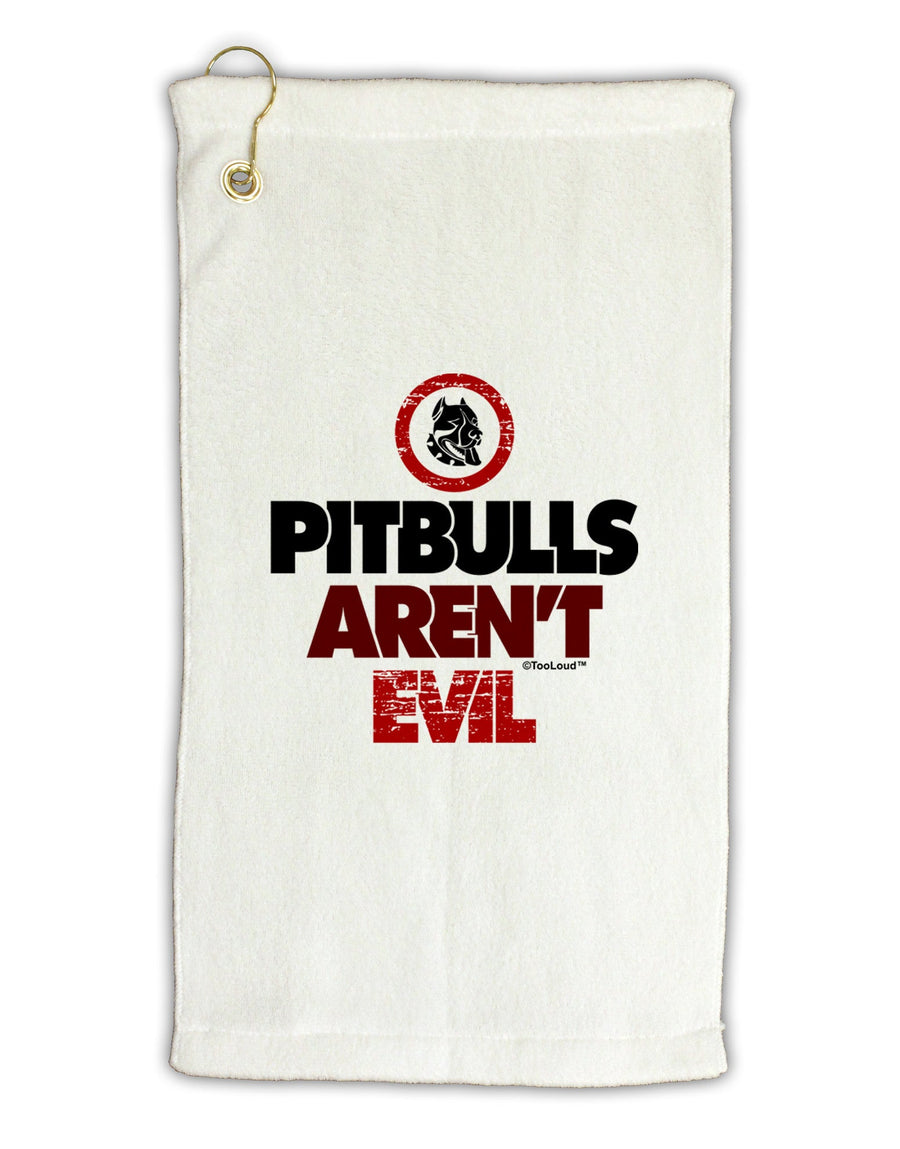 Distressed Pitbulls Aren't Evil Micro Terry Gromet Golf Towel 16 x 25 inch-Golf Towel-TooLoud-White-Davson Sales