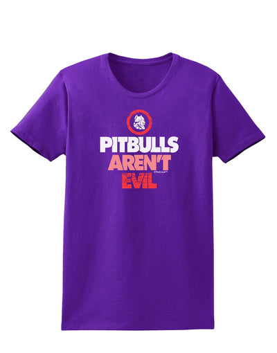 Distressed Pitbulls Aren't Evil Womens Dark T-Shirt-TooLoud-Purple-X-Small-Davson Sales