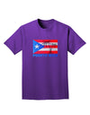 Distressed Puerto Rico Flag Adult Dark T-Shirt-Mens T-Shirt-TooLoud-Purple-Small-Davson Sales