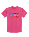 Distressed Puerto Rico Flag Childrens Dark T-Shirt-Childrens T-Shirt-TooLoud-Sangria-X-Small-Davson Sales