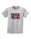 Distressed Puerto Rico Flag Childrens T-Shirt-Childrens T-Shirt-TooLoud-AshGray-X-Small-Davson Sales