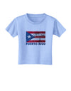 Distressed Puerto Rico Flag Toddler T-Shirt-Toddler T-Shirt-TooLoud-Aquatic-Blue-2T-Davson Sales