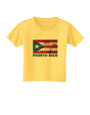 Distressed Puerto Rico Flag Toddler T-Shirt-Toddler T-Shirt-TooLoud-Yellow-2T-Davson Sales