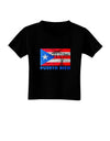 Distressed Puerto Rico Flag Toddler T-Shirt Dark-Toddler T-Shirt-TooLoud-Black-2T-Davson Sales