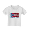 Distressed Puerto Rico Flag Toddler T-Shirt-Toddler T-Shirt-TooLoud-White-2T-Davson Sales