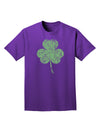 Distressed Traditional Irish Shamrock Adult Dark T-Shirt-Mens T-Shirt-TooLoud-Purple-Small-Davson Sales