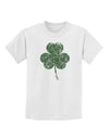 Distressed Traditional Irish Shamrock Childrens T-Shirt-Childrens T-Shirt-TooLoud-White-X-Small-Davson Sales