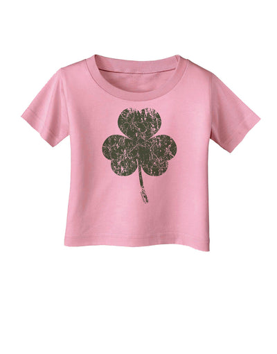 Distressed Traditional Irish Shamrock Infant T-Shirt-Infant T-Shirt-TooLoud-Candy-Pink-06-Months-Davson Sales