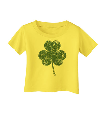 Distressed Traditional Irish Shamrock Infant T-Shirt-Infant T-Shirt-TooLoud-Yellow-06-Months-Davson Sales