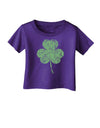 Distressed Traditional Irish Shamrock Infant T-Shirt Dark-Infant T-Shirt-TooLoud-Purple-06-Months-Davson Sales