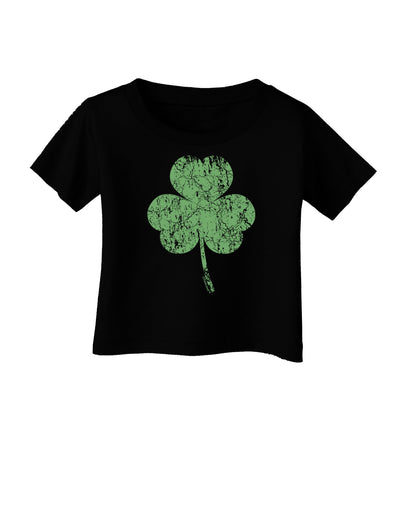 Distressed Traditional Irish Shamrock Infant T-Shirt Dark-Infant T-Shirt-TooLoud-Black-06-Months-Davson Sales