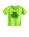 Distressed Traditional Irish Shamrock Toddler T-Shirt-Toddler T-Shirt-TooLoud-Lime-Green-2T-Davson Sales