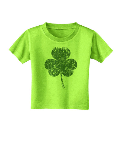 Distressed Traditional Irish Shamrock Toddler T-Shirt-Toddler T-Shirt-TooLoud-Lime-Green-2T-Davson Sales