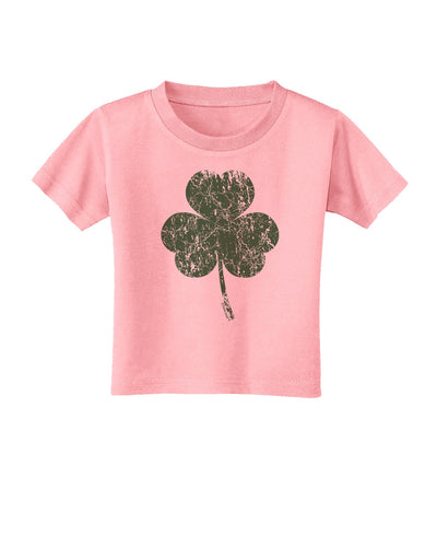 Distressed Traditional Irish Shamrock Toddler T-Shirt-Toddler T-Shirt-TooLoud-Candy-Pink-2T-Davson Sales