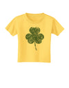 Distressed Traditional Irish Shamrock Toddler T-Shirt-Toddler T-Shirt-TooLoud-Yellow-2T-Davson Sales