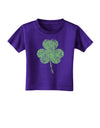 Distressed Traditional Irish Shamrock Toddler T-Shirt Dark-Toddler T-Shirt-TooLoud-Purple-2T-Davson Sales