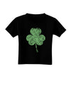 Distressed Traditional Irish Shamrock Toddler T-Shirt Dark-Toddler T-Shirt-TooLoud-Black-2T-Davson Sales