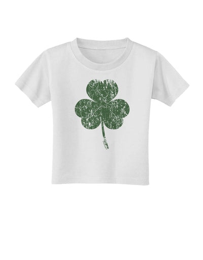 Distressed Traditional Irish Shamrock Toddler T-Shirt-Toddler T-Shirt-TooLoud-White-2T-Davson Sales