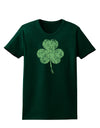 Distressed Traditional Irish Shamrock Womens Dark T-Shirt-TooLoud-Forest-Green-Small-Davson Sales