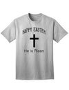 Diverse Selection of Easter-themed Adult T-Shirts with an Array of Entertaining Designs-Mens T-shirts-TooLoud-Happy-Easter-He-Is-Risen Ash-Gray-Small-Davson Sales