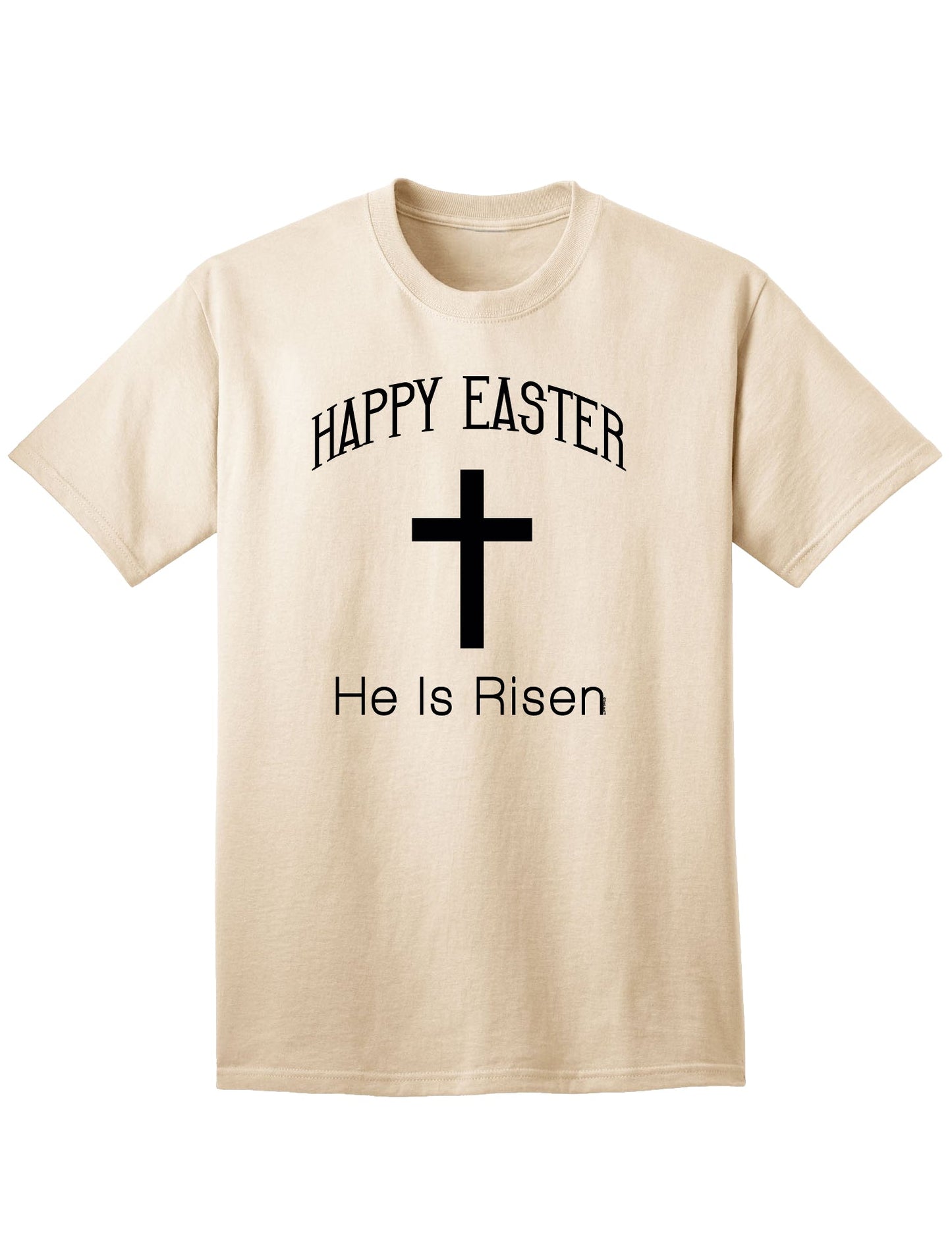Diverse Selection of Easter-themed Adult T-Shirts with an Array of Entertaining Designs-Mens T-shirts-TooLoud-Happy-Easter-He-Is-Risen Natural-Small-Davson Sales