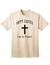 Diverse Selection of Easter-themed Adult T-Shirts with an Array of Entertaining Designs-Mens T-shirts-TooLoud-Happy-Easter-He-Is-Risen Natural-Small-Davson Sales