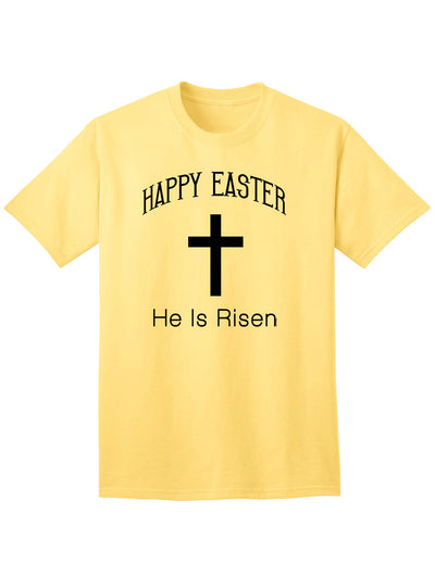 Diverse Selection of Easter-themed Adult T-Shirts with an Array of Entertaining Designs-Mens T-shirts-TooLoud-Happy-Easter-He-Is-Risen Yellow-Small-Davson Sales