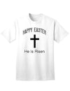 Diverse Selection of Easter-themed Adult T-Shirts with an Array of Entertaining Designs-Mens T-shirts-TooLoud-Happy-Easter-He-Is-Risen White-Small-Davson Sales