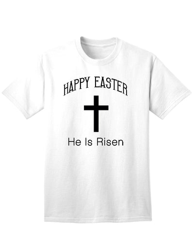 Diverse Selection of Easter-themed Adult T-Shirts with an Array of Entertaining Designs-Mens T-shirts-TooLoud-Happy-Easter-He-Is-Risen White-Small-Davson Sales