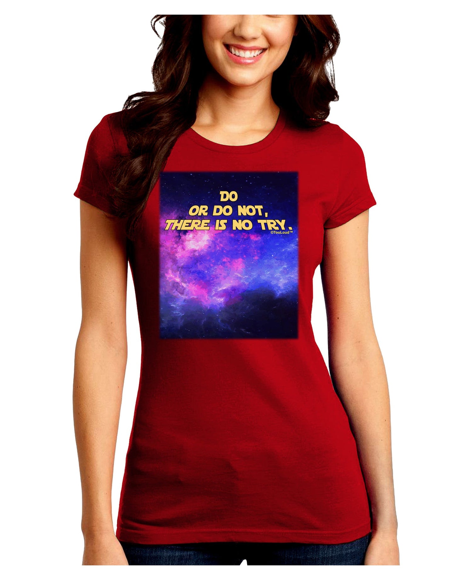 Do or Do Not Juniors Petite Crew Dark T-Shirt-T-Shirts Juniors Tops-TooLoud-Red-Juniors Fitted Small-Davson Sales