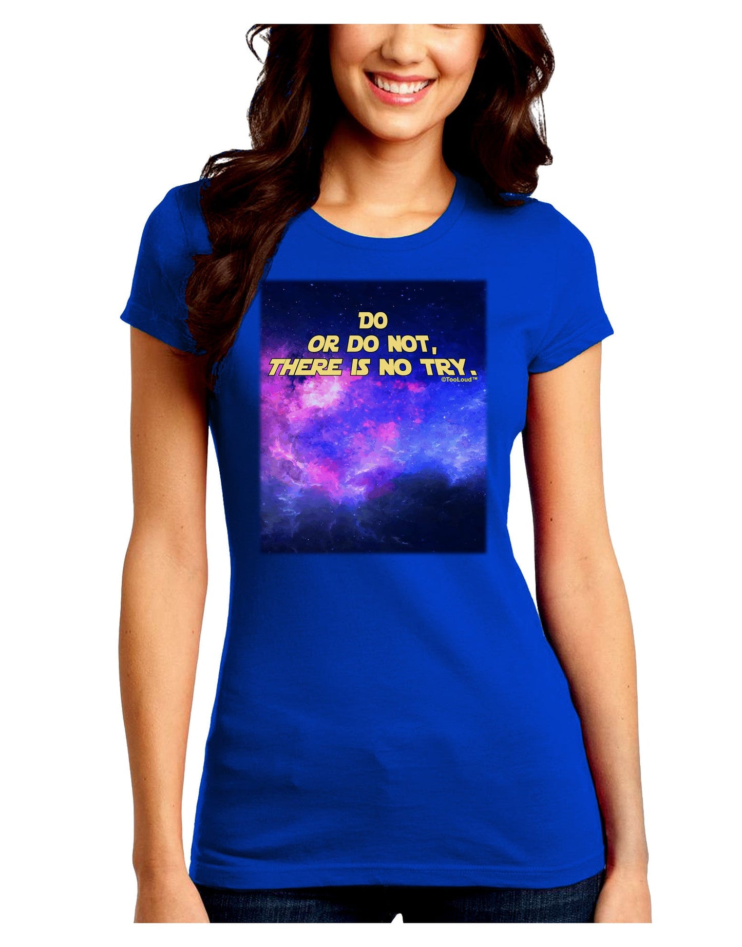 Do or Do Not Juniors Petite Crew Dark T-Shirt-T-Shirts Juniors Tops-TooLoud-Royal-Blue-Juniors Fitted Small-Davson Sales