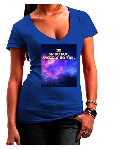 Do or Do Not Womens V-Neck Dark T-Shirt-Womens V-Neck T-Shirts-TooLoud-Royal-Blue-Juniors Fitted Small-Davson Sales