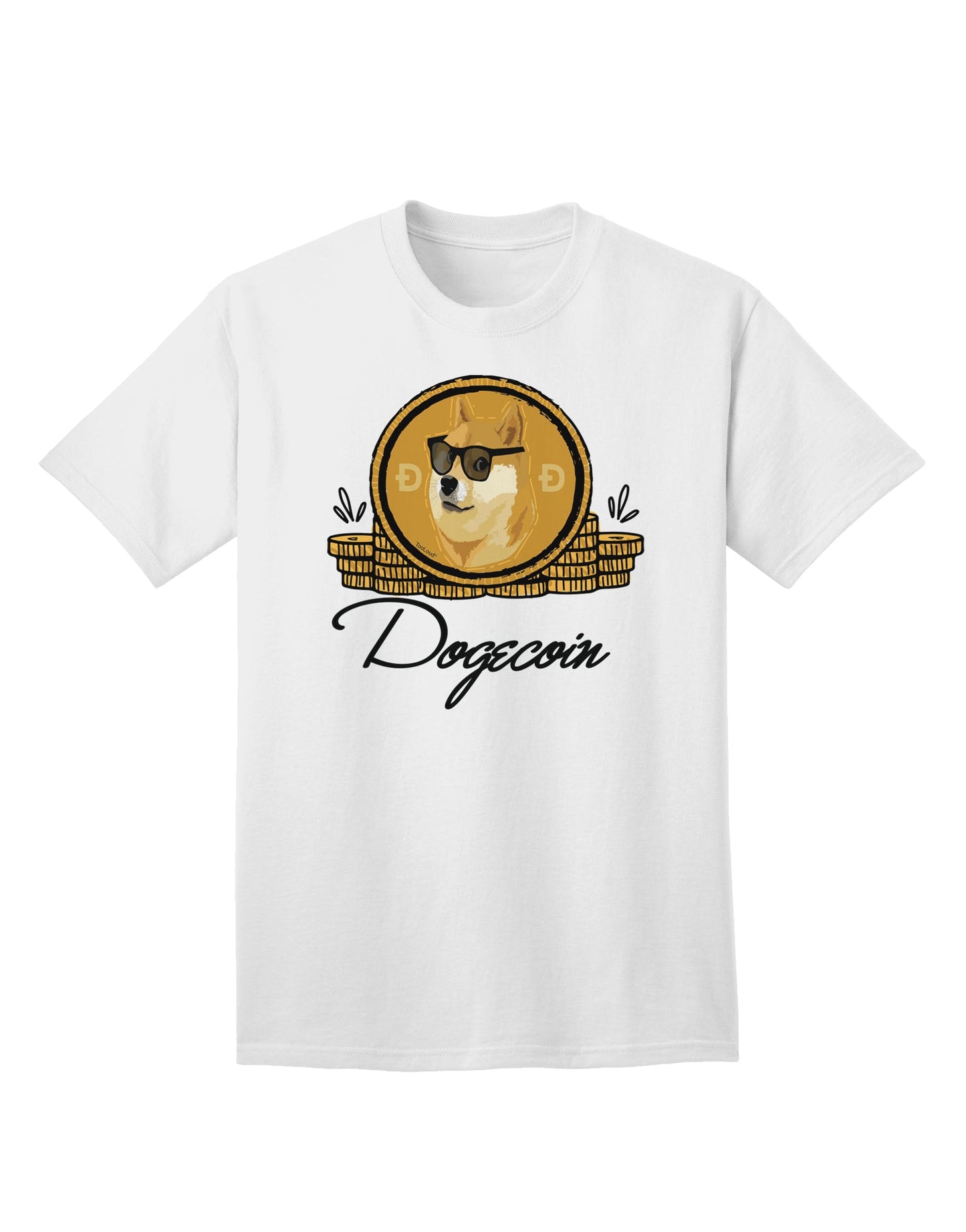 Doge Coins Adult T-Shirt - A Stylish and Trendy Addition to Your Wardrobe-Mens T-shirts-TooLoud-White-Small-Davson Sales