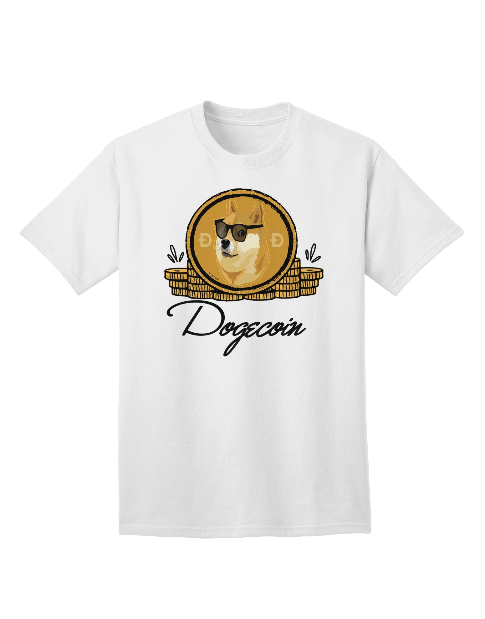 Doge Coins Adult T-Shirt - A Stylish and Trendy Addition to Your Wardrobe-Mens T-shirts-TooLoud-White-Small-Davson Sales