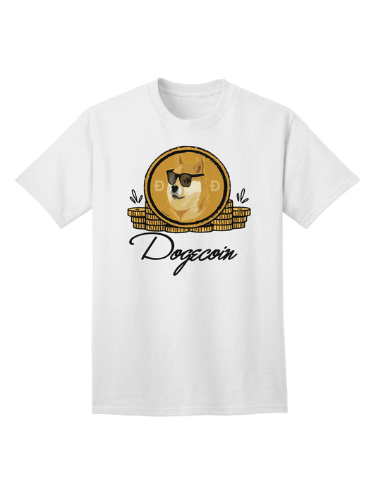 Doge Coins Adult T-Shirt - A Stylish and Trendy Addition to Your Wardrobe-Mens T-shirts-TooLoud-White-Small-Davson Sales