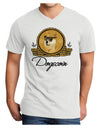 Doge Coins Adult V-Neck T-shirt-Mens T-Shirt-TooLoud-White-Small-Davson Sales