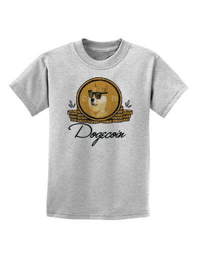 Doge Coins Childrens T-Shirt-Childrens T-Shirt-TooLoud-AshGray-X-Small-Davson Sales