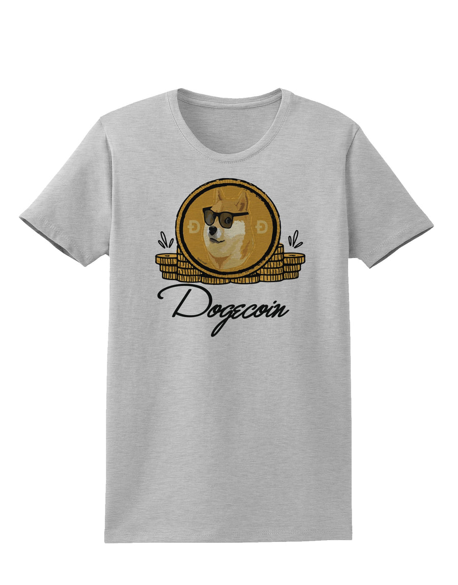 Doge Coins Womens T-Shirt-Womens T-Shirt-TooLoud-White-X-Small-Davson Sales